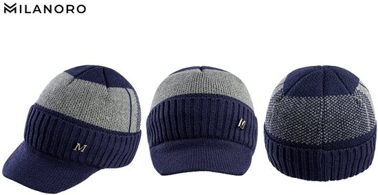 Milanoro - Bonnet chaud pour garder la tête au chaud par temps froid - Noir