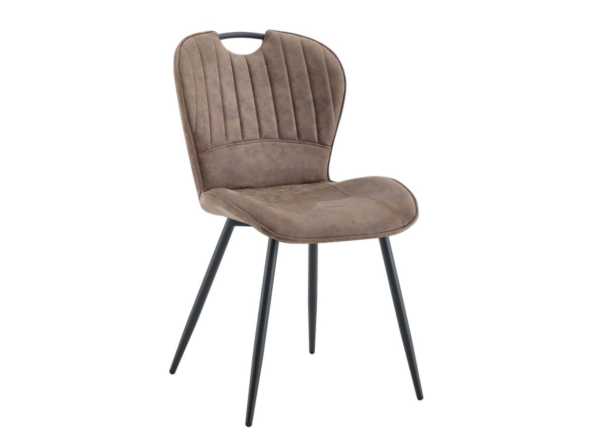 Chaise de salle à manger Multifurn Sten Duopack - Micro-cuir taupe - Lot de 2