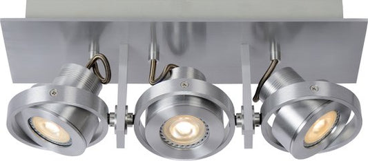 Spot de plafond Lucide LANDA - LED à intensité variable, lumière chaude - GU10 - 3x5 W 3000 K/2200 K - Chrome mat