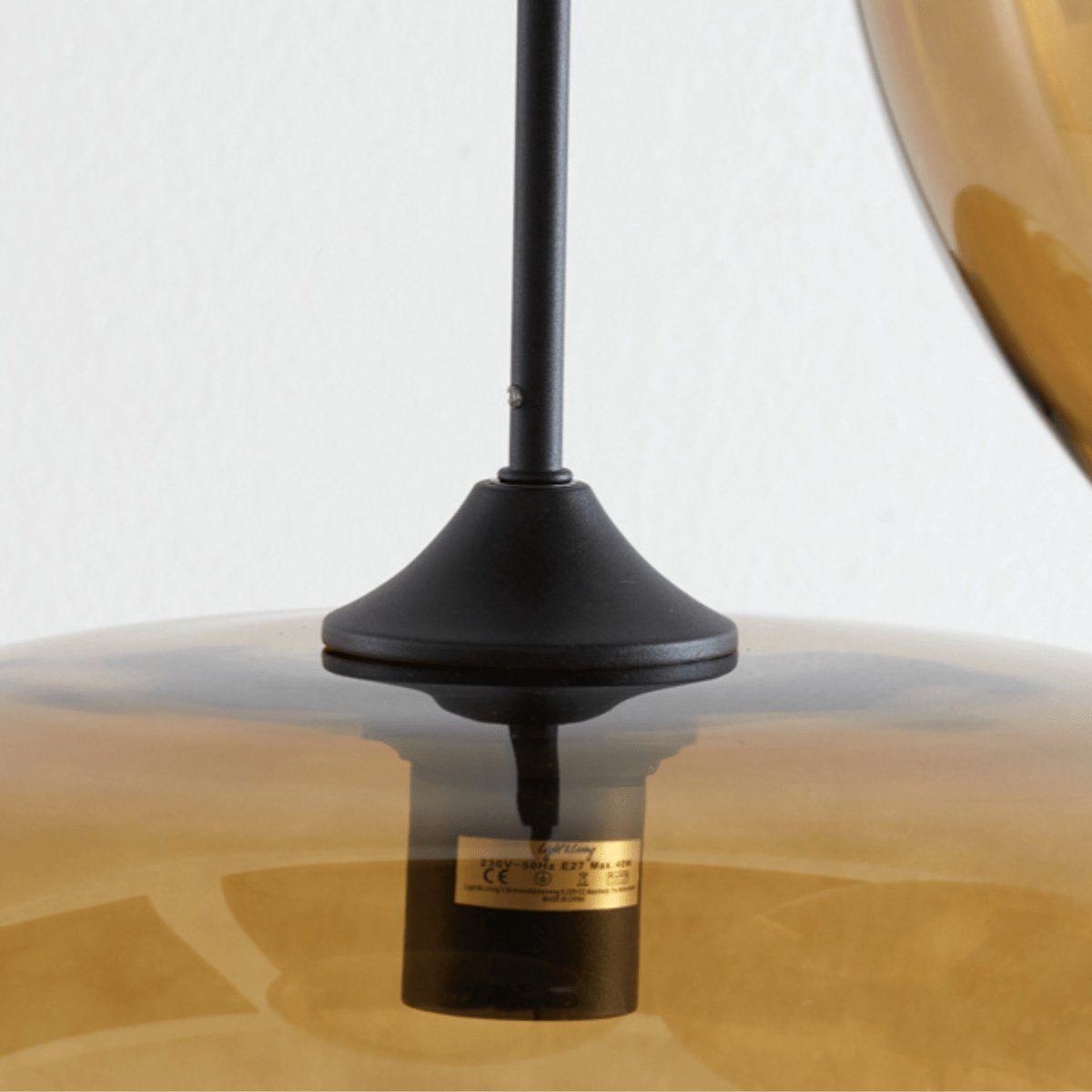 Light & Living Lampe pendante Mayson - Verre brun - Ø40cm - 3L - Moderne - Lampes pendantes Salle à manger, Chambre à coucher, Salon