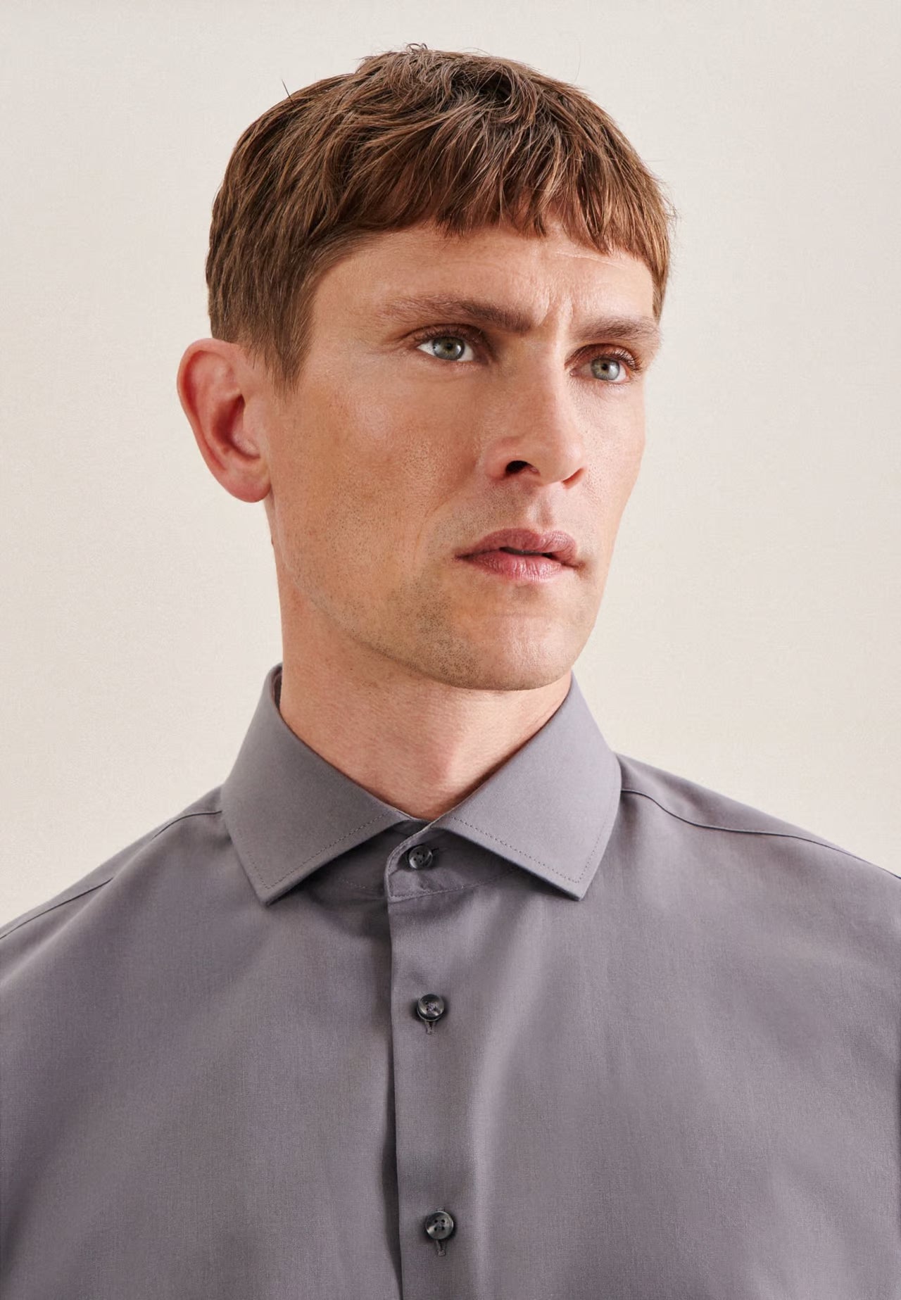 Chemise Seidensticker - Slim - 100% coton - Anthracite - Taille 41