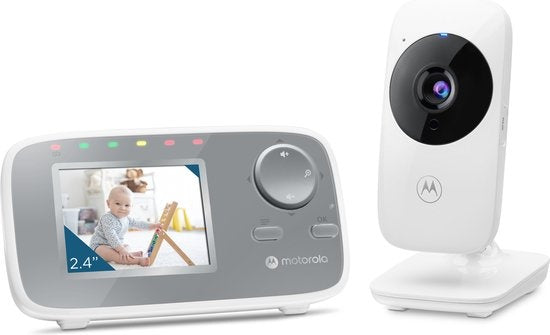 Motorola Nursery Baby Monitor - VM482 - Baby Monitor avec caméra - Vision nocturne infrarouge - Zoom numérique - Surveillance de la température - Blanc