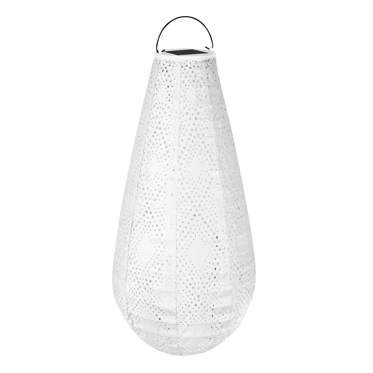 VONROC - Luna lanterne solaire Goutte à goutte avec LED - Blanc - Fait à la main - matériau résistant aux intempéries - 40x20 cm