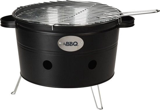 Barbecue portable – Parc, plage, balcon – Hauteur : 200 centimètres – Noir mat – 2 poignées
