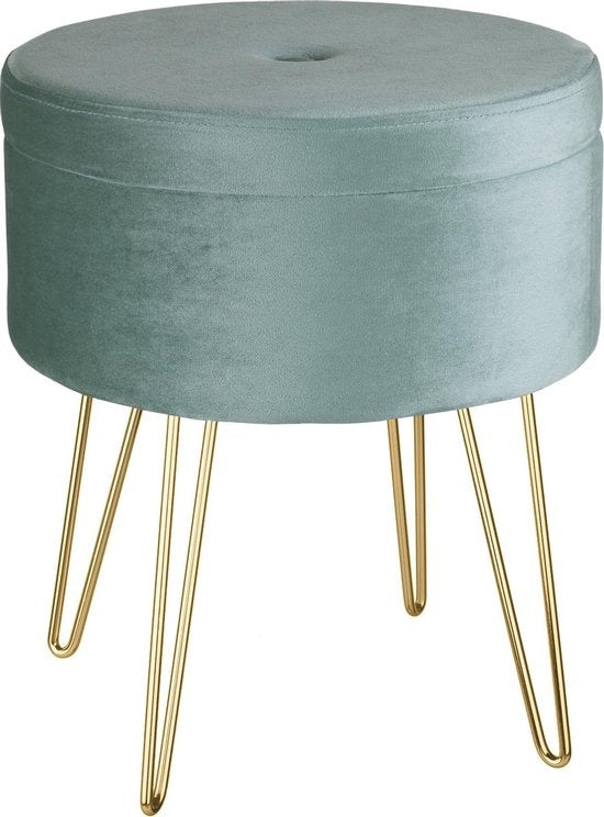 tectake - Tabouret d'assise Ava turquoise - 403954