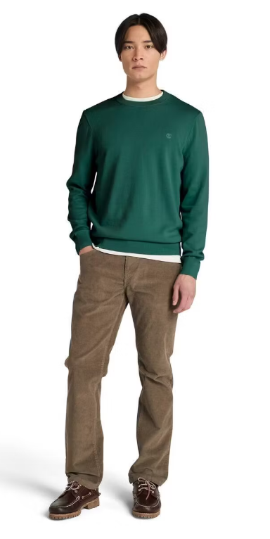 Pull Timberland John à col rond - Hommes - Vert - Taille XL