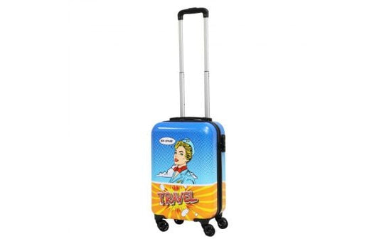 Excellent Houseware Hand Luggage Case - Incl. Number Lock & Packing Straps - 27 litres - 32,5 x 21 x 45 cm - Mixed Colours