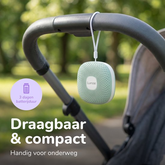 Lunae White Noise Machine 2026 - Appareil à bruit blanc avec veilleuse - Convient aux bébés, aux enfants et aux adultes - Aide au sommeil pour bébés - Entraîneur de sommeil pour enfants - Vert menthe
