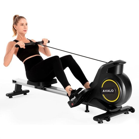 Avalo Rowing Machine Collapsible With Display - Rowing Machine With 8 Resistance Levels - Rowing Machine