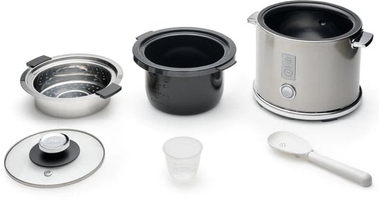 Solis Rice Cooker Multi 8162 - Cuiseur de riz et cuiseur vapeur - Pour tous types de riz - Cuiseur vapeur pour riz, légumes, poisson et autres - 650 W - 1.2L