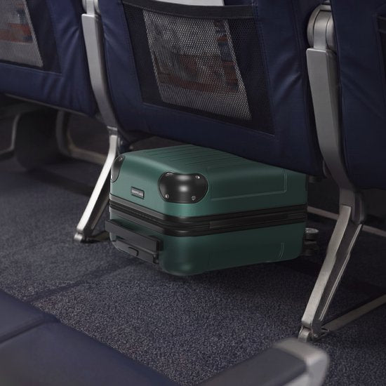 Valise cabine TRVLMORE - 40 x 30 x 20 cm - À placer sous le siège - 24 L - Serrure à combinaison - 4 roues - Vert foncé