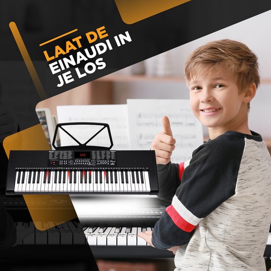 Finesse Keyboard Piano - Lighting - Stand & Accessories - 61 Keys - Digital Piano - Electric Piano - Child