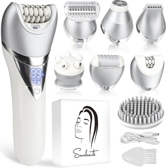 Sansbeauté® 7 in 1 Ladyshaves for Women - Face - Underarms - Legs - Epilator - Trimmer for Women & Ladies - Bikini trimmer Ladies - Shaver Woman