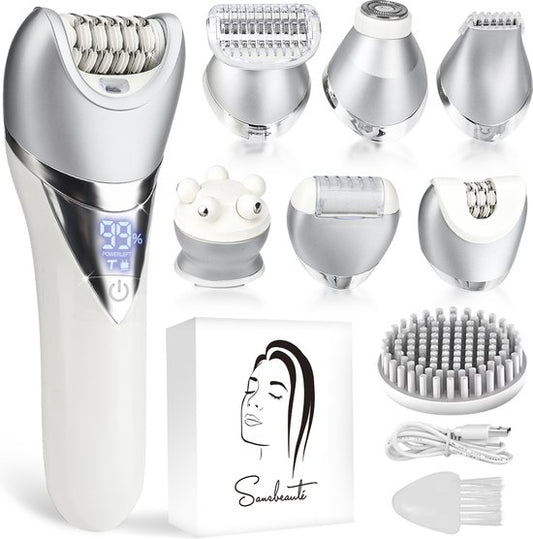 Sansbeauté® 7 in 1 Ladyshaves for Women - Face - Underarms - Legs - Epilator - Trimmer for Women & Ladies - Bikini trimmer Ladies - Shaver Woman