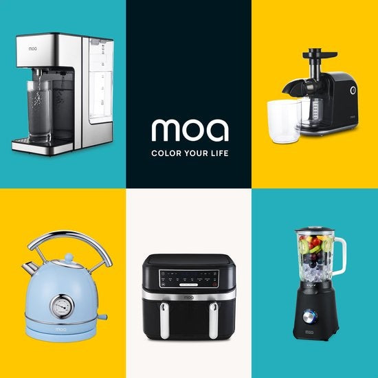 MOA Retro Kettle - Bleu pastel - Électrique - acier inoxydable - EK4TBL
