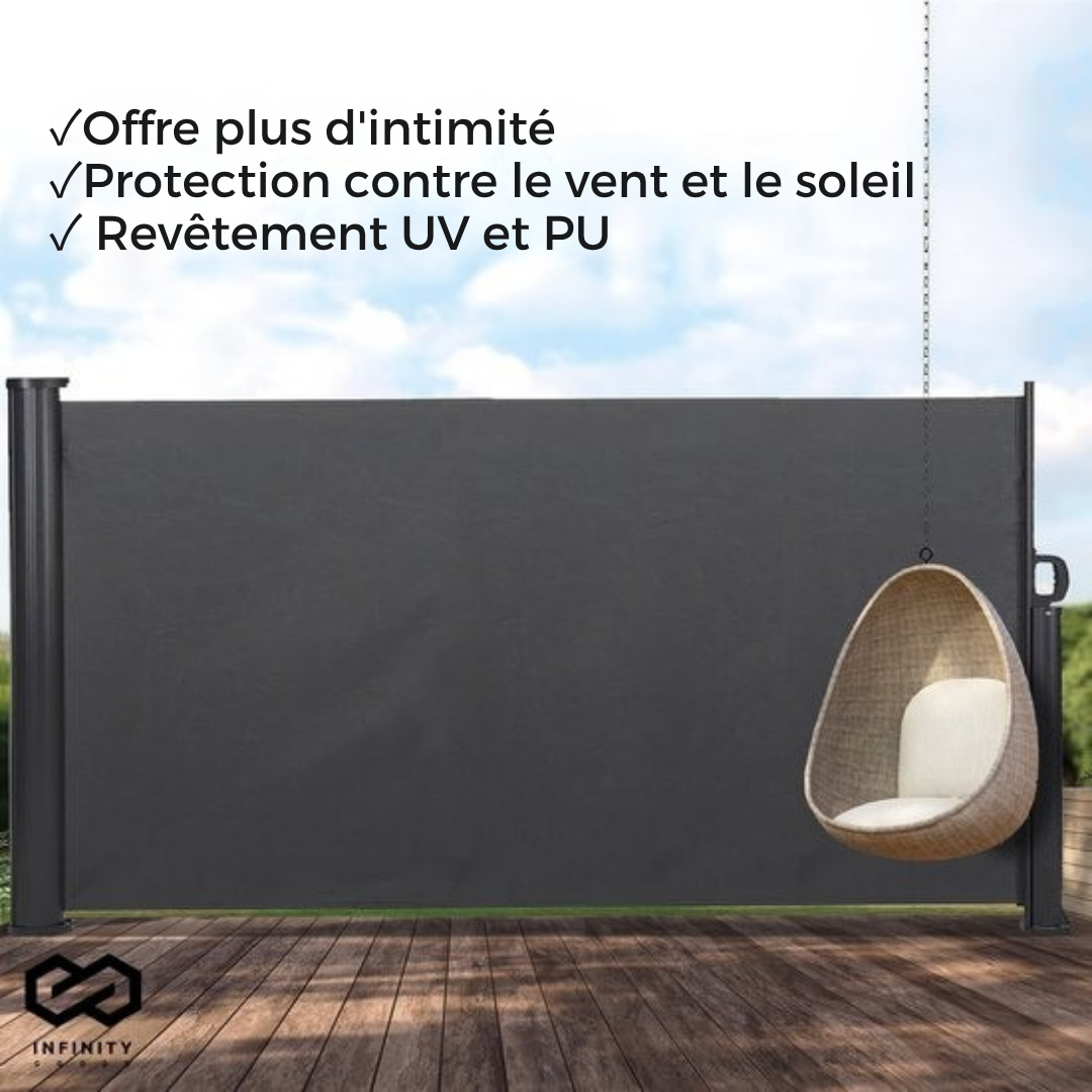 Store latéral - Infinity Goods - 300 x 160 cm - Extensible - Résistant aux intempéries - Anthracite