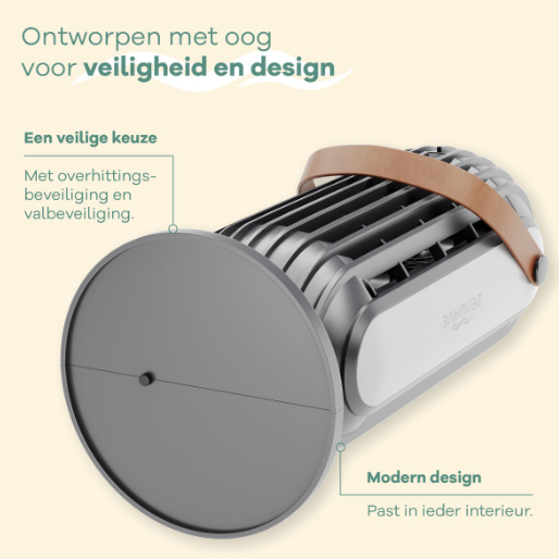 Radiateur électrique Zenwave - 1 500 W - Écran - Minuterie - 11,5 x 11,5 x 26 cm - Noir