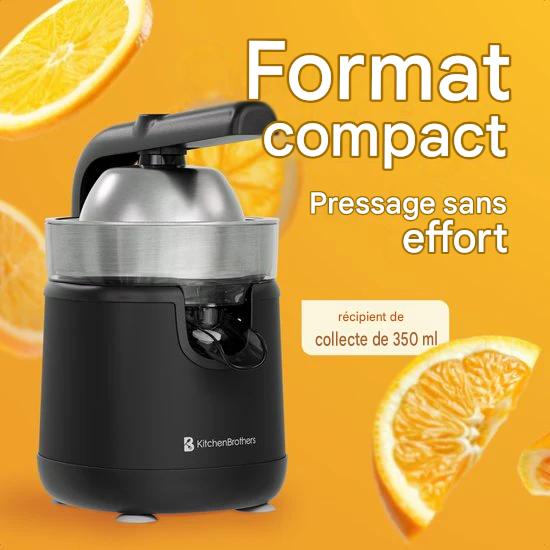 KitchenBrothers Presse-agrumes - Avec bec et poignée - 0.35L - Noir