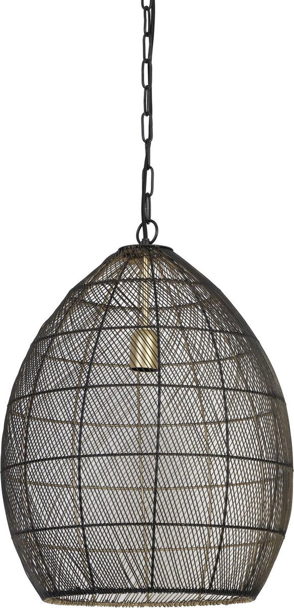 Light & Living Lampe pendante Meya - Noir - Ø40cm - Moderne - Lampes pendantes Salle à manger - Chambre à coucher - Salon