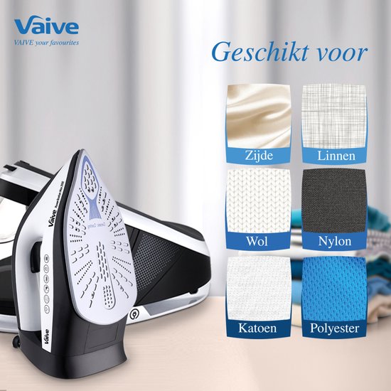 VAIVE PowerStation Max 3100 Fer à vapeur avec générateur de vapeur - Fer à repasser - Fers à vapeur - 3100W - Réservoir d'eau de 1,5 L