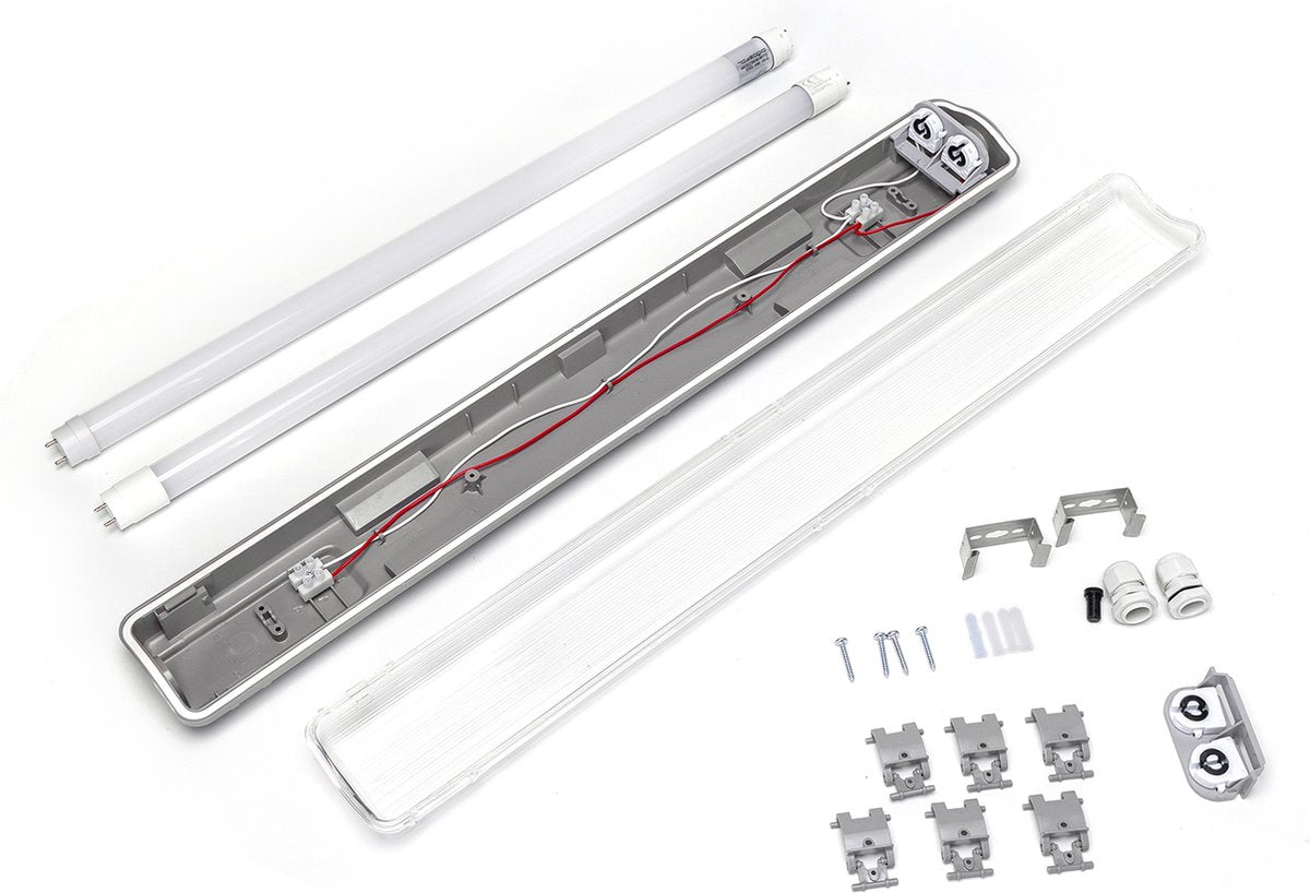 LED's Light LED TL Fixture + Tube | 2x 18W | 120 cm