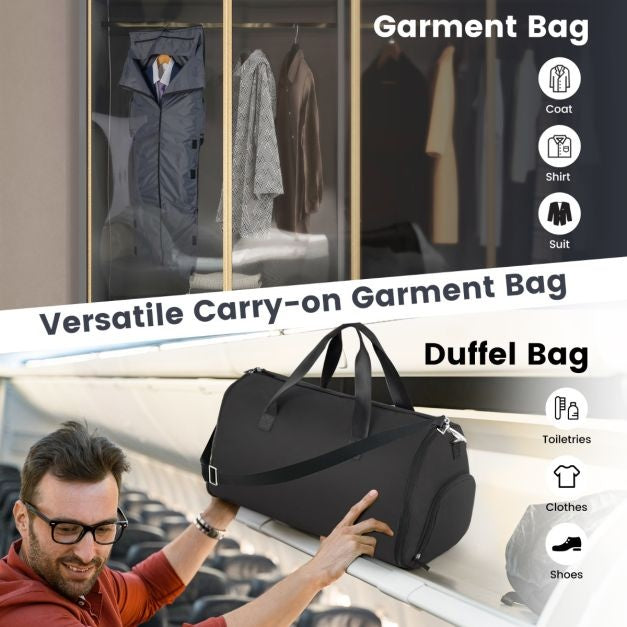 Bagage à main et sac à vêtements 2-In-1 - Coast - 50 Litres - Waterproof PU - Noir