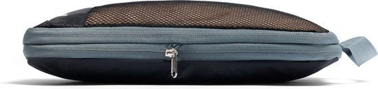 Cubes de compression - Kit d'organisation pour valise - 6 pièces - Cubes de compression pour sac à dos - avec zips de compression - Mesh Black - Sunflake