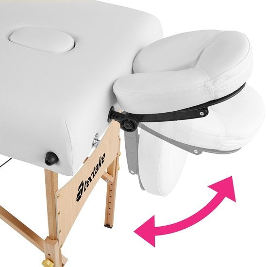 tectake® - Table de massage Table de traitement - matelas de 7,5 cm de haut + coussins roulants et sac de transport - divan de traitement - sac de rangement inclus - pliable