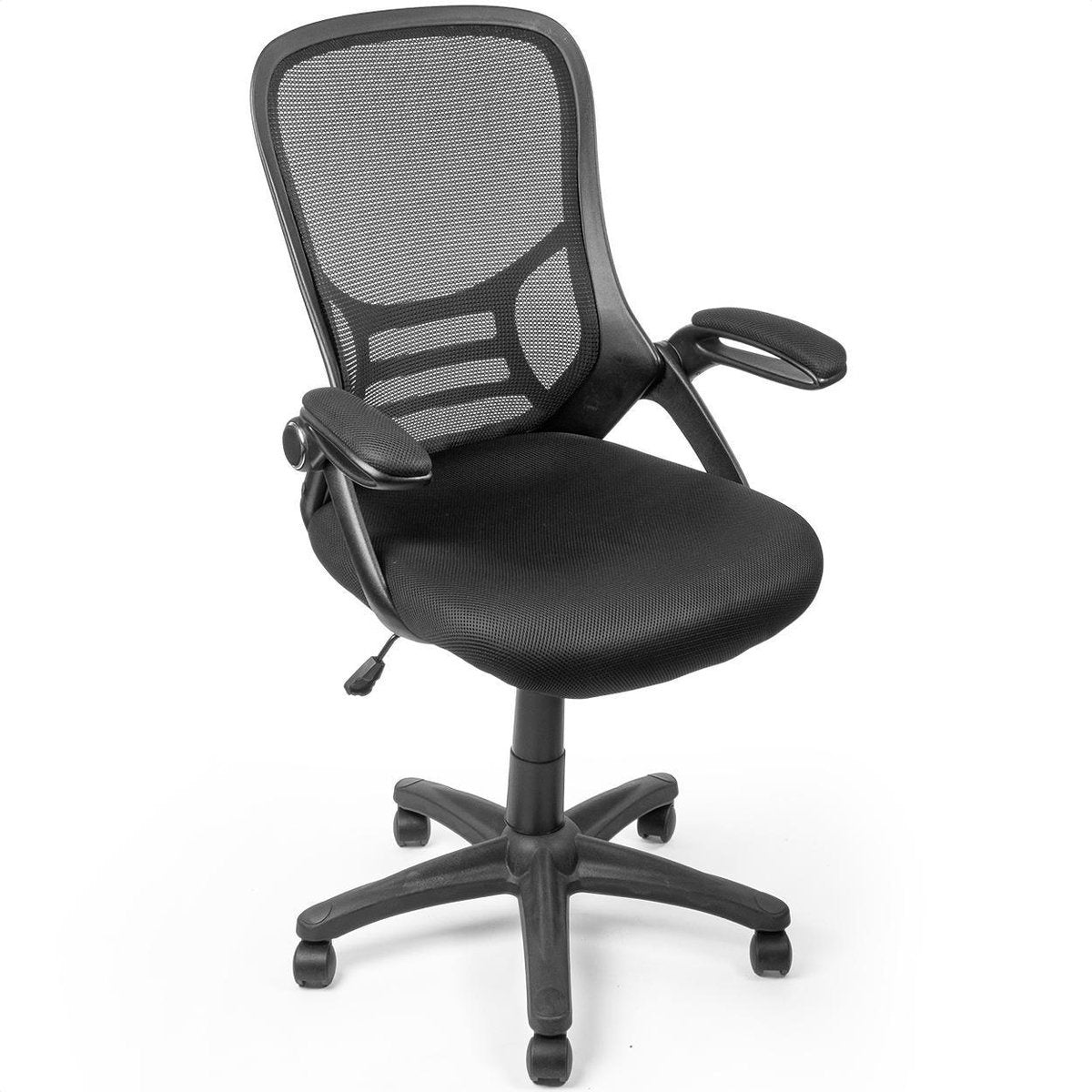 LifeGoods Ergonomic Office Chair - Chaise de bureau - Réglable - Adultes - Noir