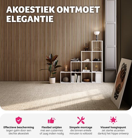 tectake® - Lot de 2 panneaux acoustiques Sonic Wall - chêne clair - Panneau absorbant le son - Isolation acoustique - couleurs variées - dim. par panneau (LxLxH) : env. 120x60x2,1cm