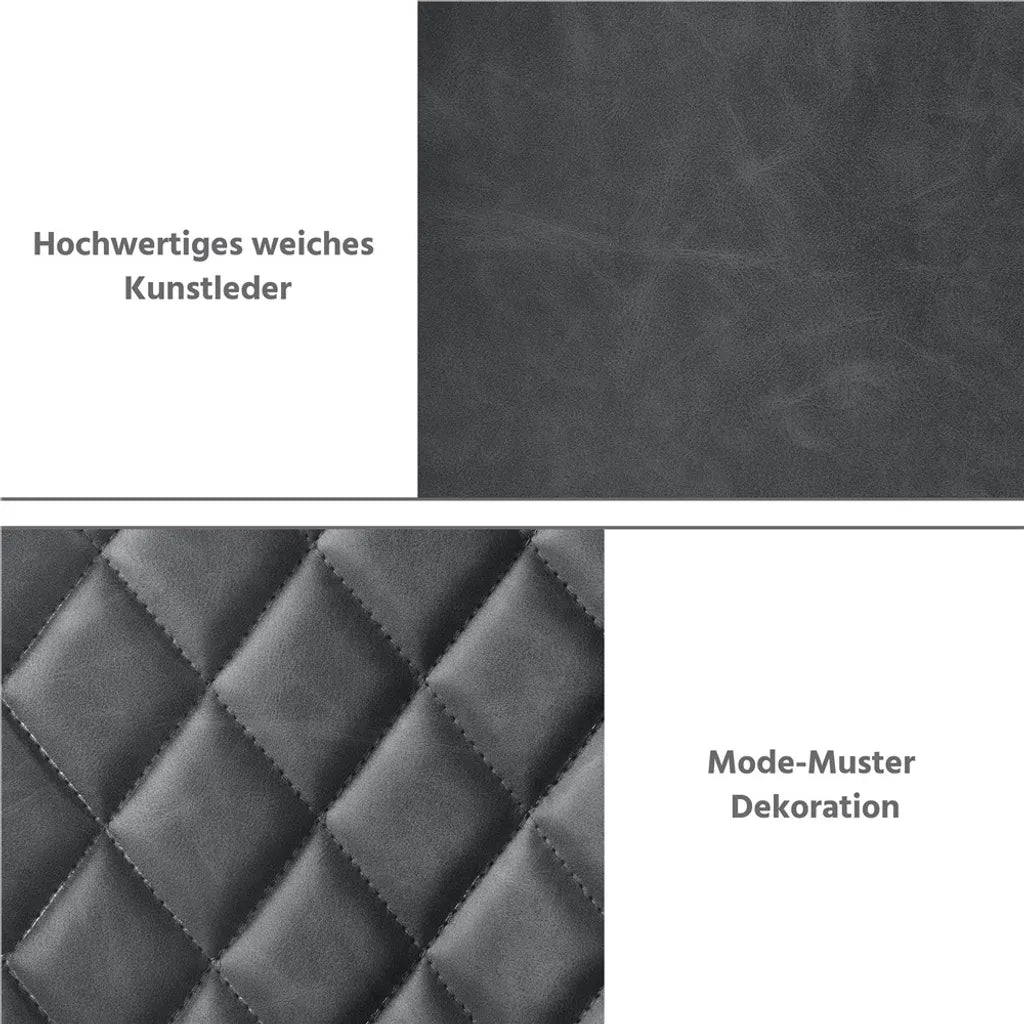 Yaheetech : lot de 2 chaises de salle à manger avec revêtement en velours et accoudoirs - Gris foncé - 57,5 x 58 x 86,5 cm