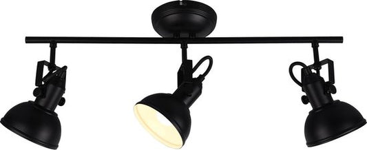 REALITY GINA - Spot - Noir mat - excl. 3x E14 40W