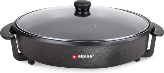 alpina Electric Dishpan - Casserole - Antiadhésive - 1500 W - Régulateur de température - Ø 40 cm