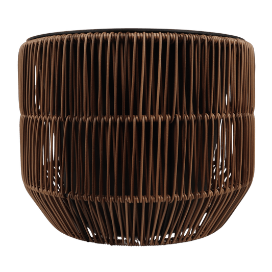 Pot rond Mica Decorations Peta - Marron foncé - 20 x 22 cm