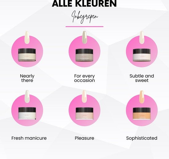 Moods Gellac - Kit de démarrage de poudre à tremper - The Nude - 6 couleurs - Pack de démarrage pour ongles acryliques - Dip Nails