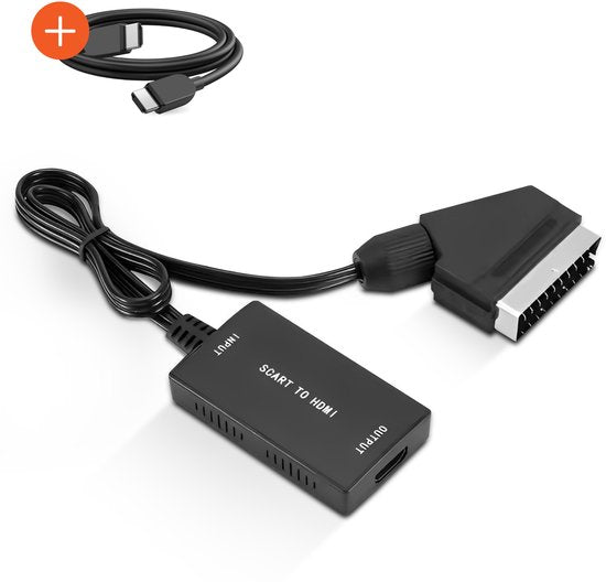 Convertisseur HDMI vers Péritel - Commutateur pour adaptateur HDMI - Répartiteur TV - Egalement pour Smart TV - Skoov