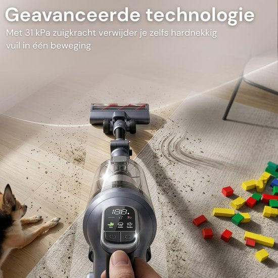 Aspirateur balai Vesora® V1 sans fil et sans sac - Aspirateur sans fil - Aspirateur à main sans fil - Aspirateur - Aspirateur balai avec filtre HEPA - Aspirateur pour animaux de compagnie - Aspirateur sans sac