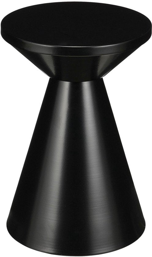 Mica Decorations Jim Table d'appoint - Table d'appoint ronde H45 x Ø31 cm - Petite table en fer pour le salon ou la chambre - Table d'appoint pour plantes - Table de chevet de style industriel - Noir