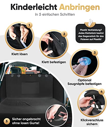 Protection de coffre pour chien Heldenwerk - Imperméable - Noir