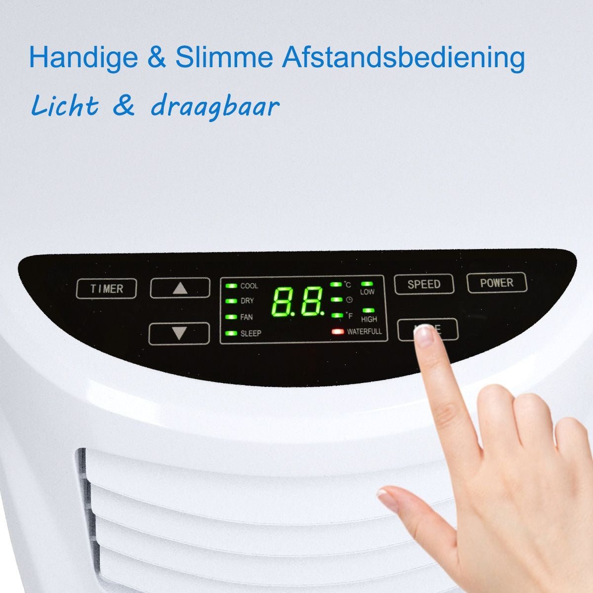 Coast - Climatiseur portable - 7000 BTU, 20 ㎡, télécommande - 32 x 36 x 62,5 cm - plastique - blanc