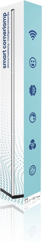 Gologi Smart Floor Lamp LED - Lampe d'angle - Industrielle - Debout - Salon - Dimmable - RGBW - Avec App - Noir