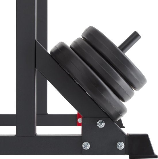 tectake® - squat rack - rack à squat - Apollo - noir / rouge - 404236