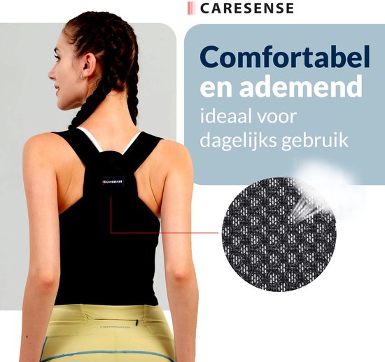 Caresense Back Brace Male & Female Adjustable - Posture corrector - Shoulder braces - Posture correction brace - size L