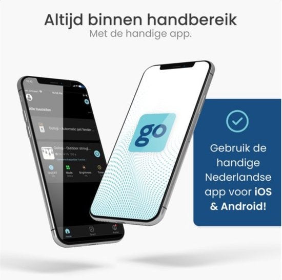 Gologi Premium Outdoor Camera - Caméra extérieure avec vision nocturne - Caméra de sécurité - Caméra de sécurité - 4MP - Caméra IP - Détection de son et de mouvement - Avec câble - Avec Wifi et App - Blanc