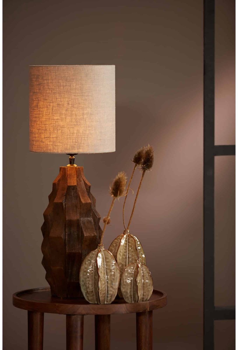 Light & Living Lampe de table base Takabe Ø20 cm - Marron