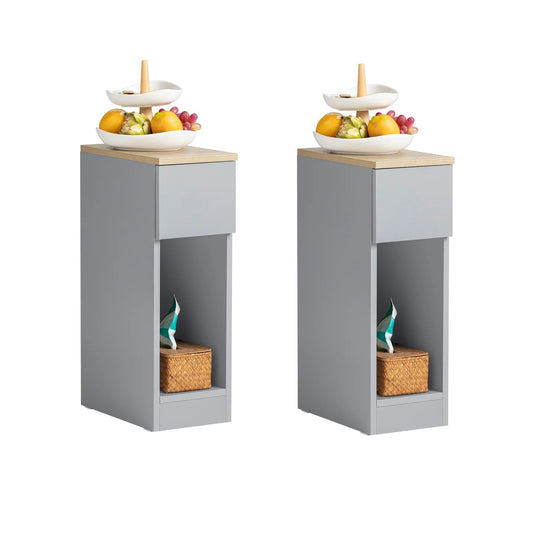 Table de chevet - SoBuy - Table de nuit - Max. 20KG - 20 x 35 x 60 cm - Gris