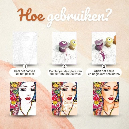 Rubye® Painting On Number Adults - Four Seasons - With Canvasing Canvas, Easel and Brushes - 40x50cm