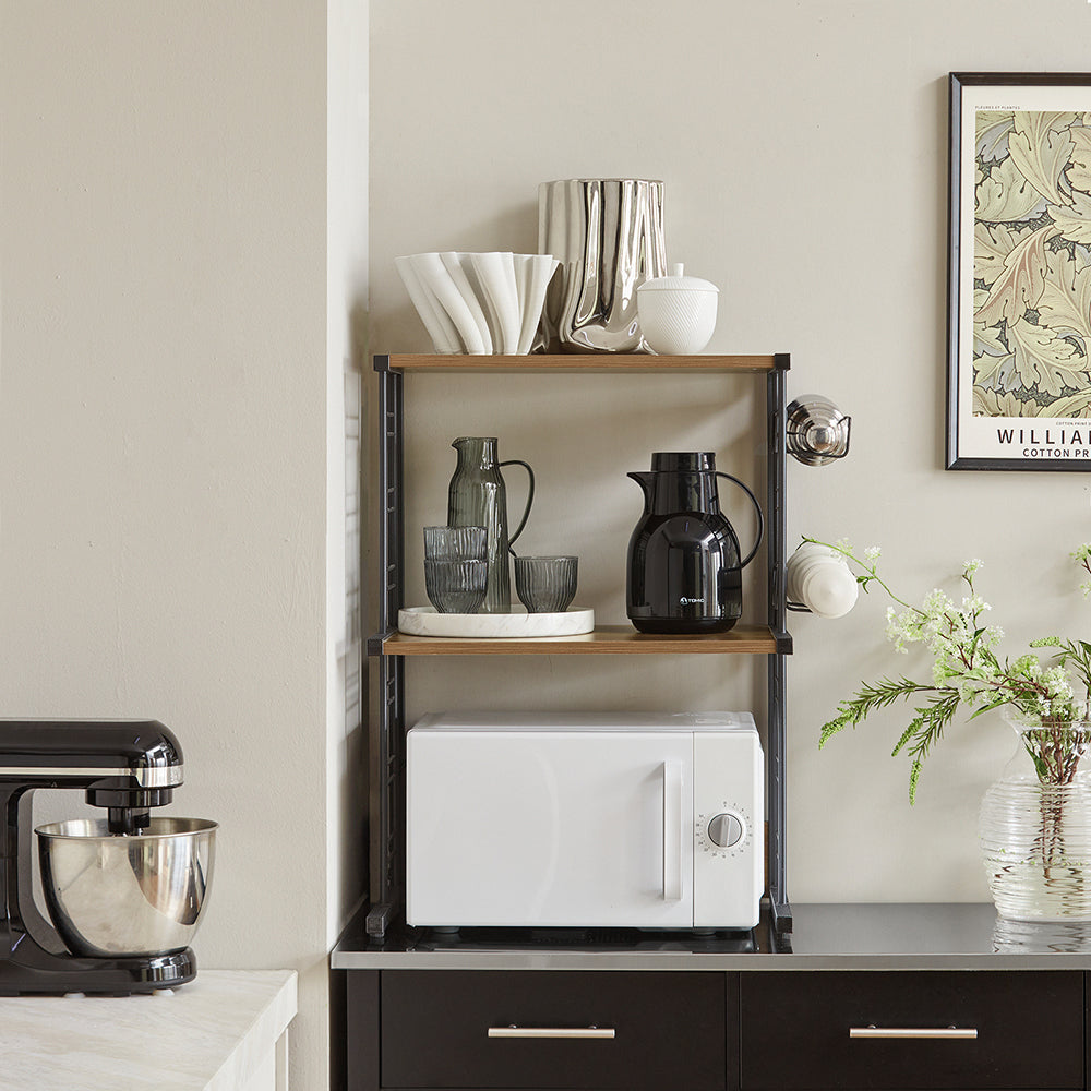 SoBuy Armoire à micro-ondes - 2 couches - 60 x 36 x 72 cm - Capacité de charge de 40 kg