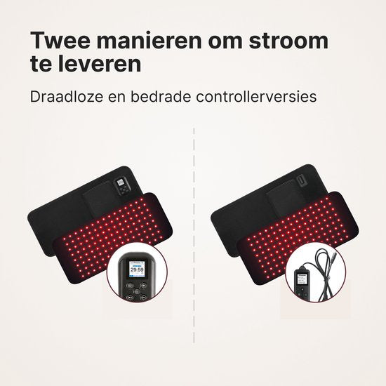 Ceinture de thérapie par lumière rouge Panacea TheraFlex avec câble - Infrarouge 660 et 850 nm - 120 LED - 219 mW/cm²