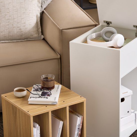 SoBuy FBT134-W Armoire à imprimante - Armoire de rangement de bureau blanche avec 4 roulettes